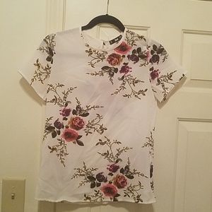 White floral print top